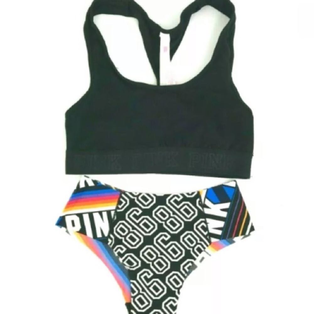 PINK VS XS Bralette No Show Logo Cheekster Set